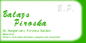 balazs piroska business card